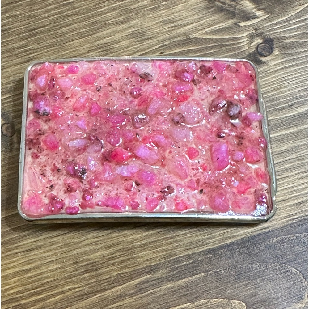 Pink crystal belt buckle
